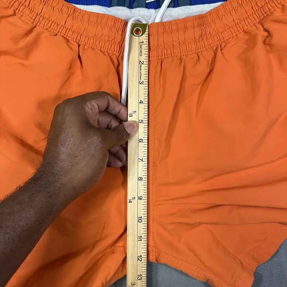 Polo Ralph Lauren Swim Trunks Shorts Men’s Size L Large Orange Surfing Logo